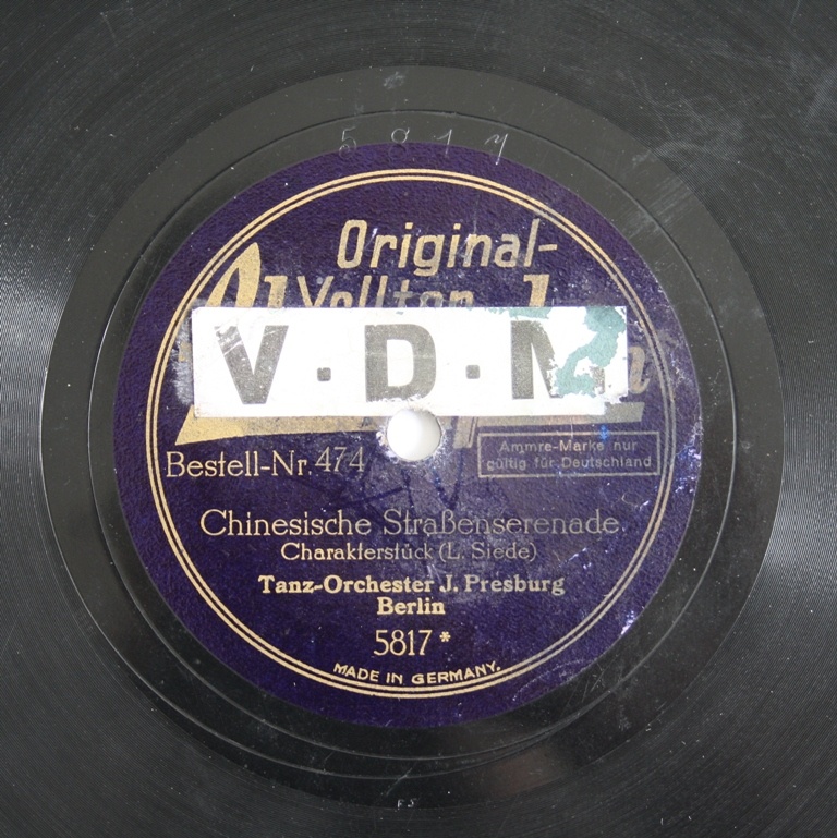 Schallplatte 78 rpm des Labels Vollton Clausophon (Kreismuseum Bitterfeld CC BY-NC-SA)