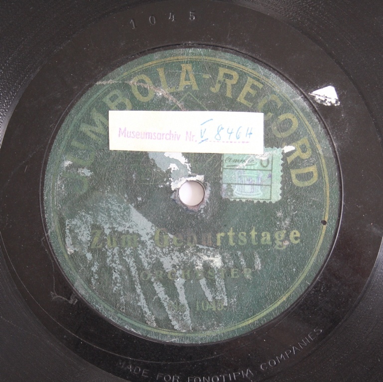 Schallplatte 78 rpm des Labels Jumbola (Kreismuseum Bitterfeld CC BY-NC-SA)