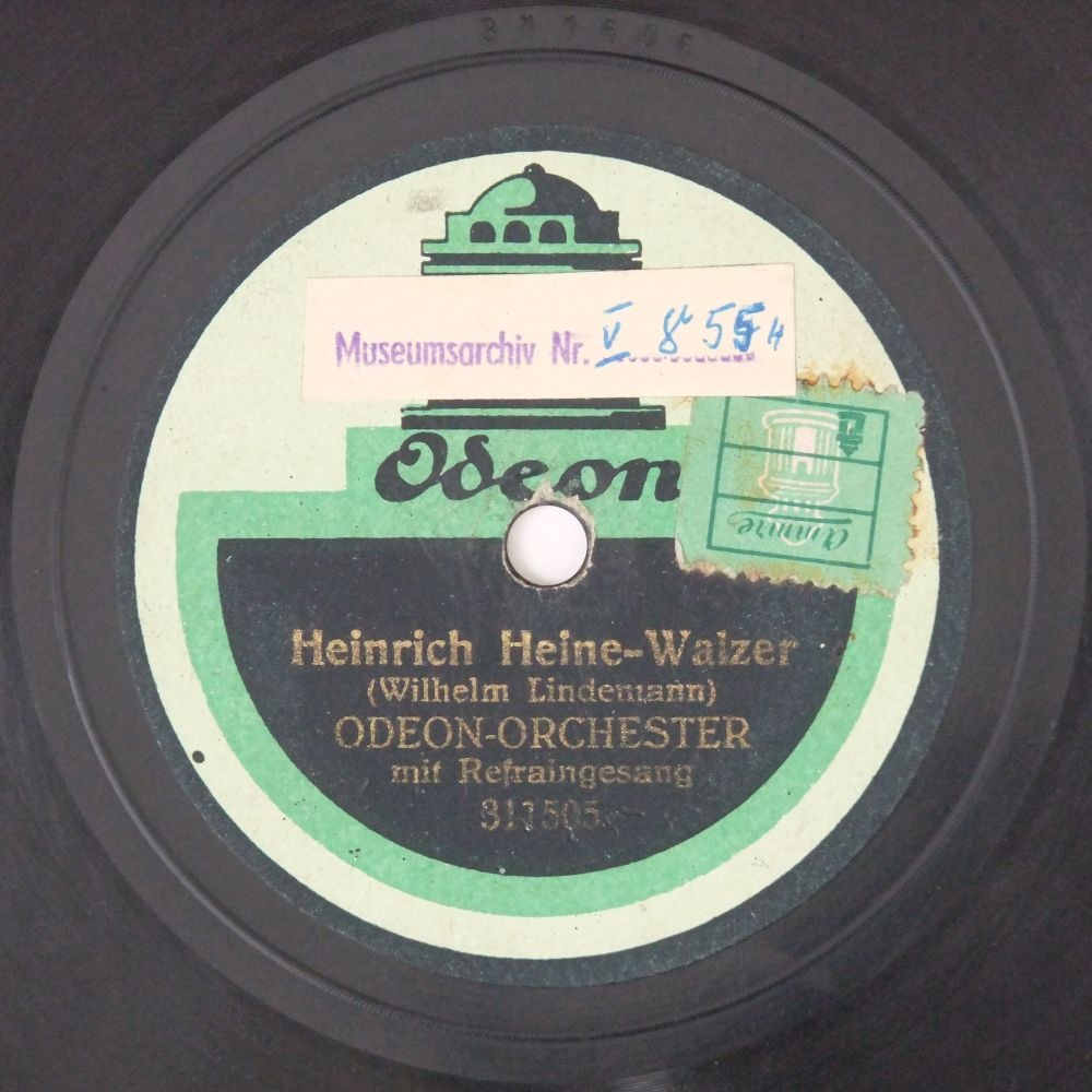 Schallplatte 78 rpm des Labels Odeon (Kreismuseum Bitterfeld CC BY-NC-SA)