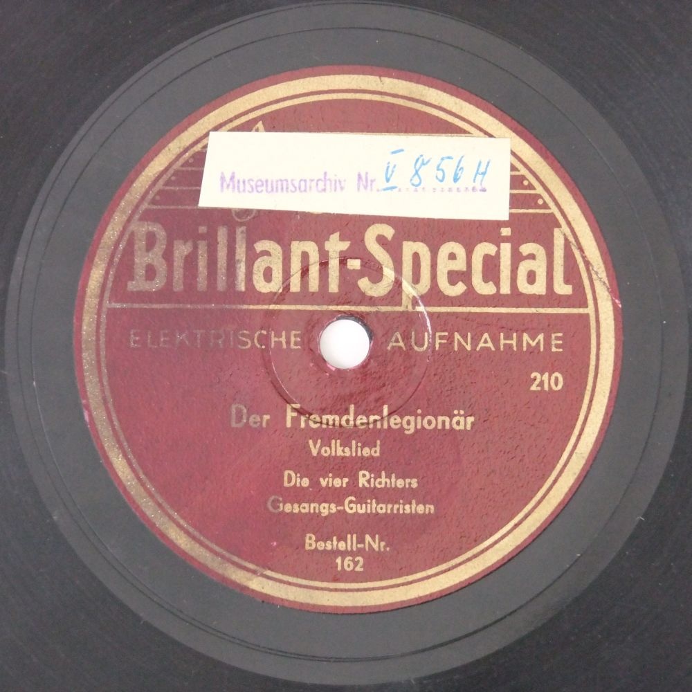 Schallplatte 78 rpm des Labels Brillant-Special (Kreismuseum Bitterfeld CC BY-NC-SA)