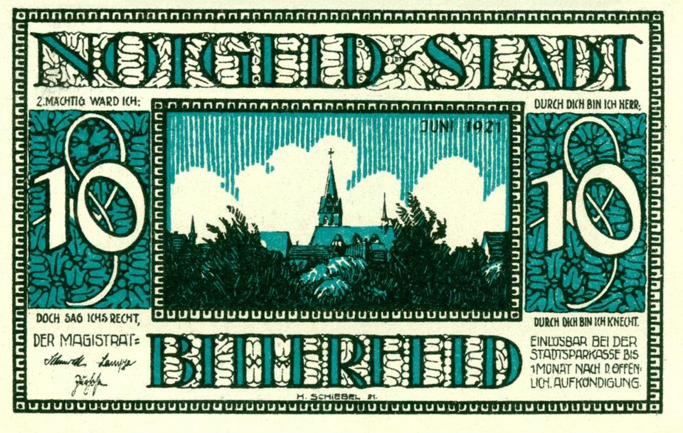 Notgeldschein der Stadt Bitterfeld (10 Pfennig, 1921) (Kulturstiftung Sachsen-Anhalt CC BY-NC-SA)