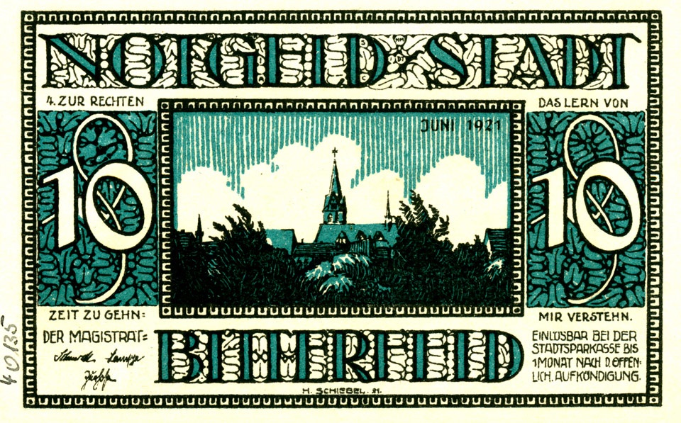 Notgeldschein der Stadt Bitterfeld (10 Pfennig, 1921) (Kulturstiftung Sachsen-Anhalt CC BY-NC-SA)