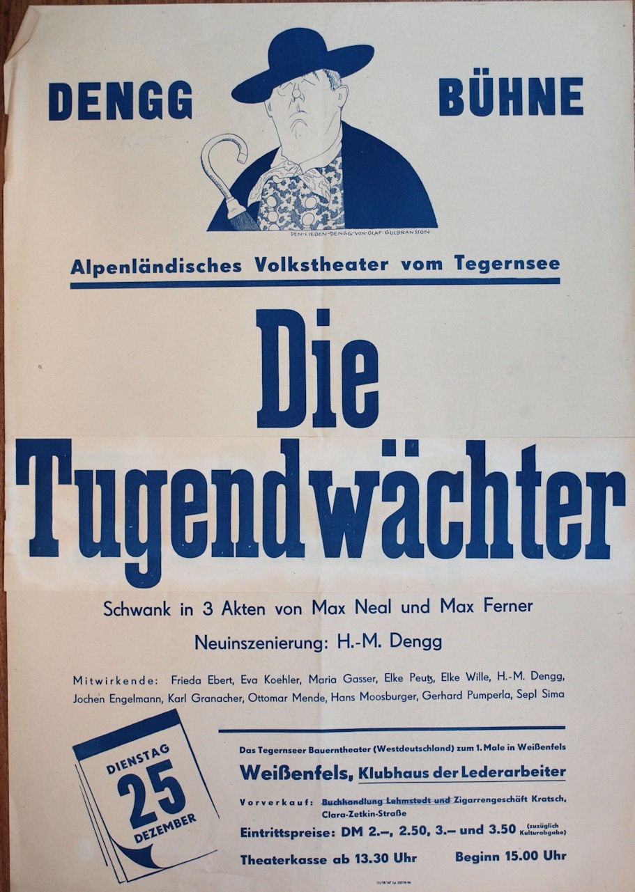 Plakat / Kultur &quot;Alpenländisches Volkstheater...&quot;, DDR, Weißenfels 1956 (Museum Weißenfels - Schloss Neu-Augustusburg CC BY-NC-SA)