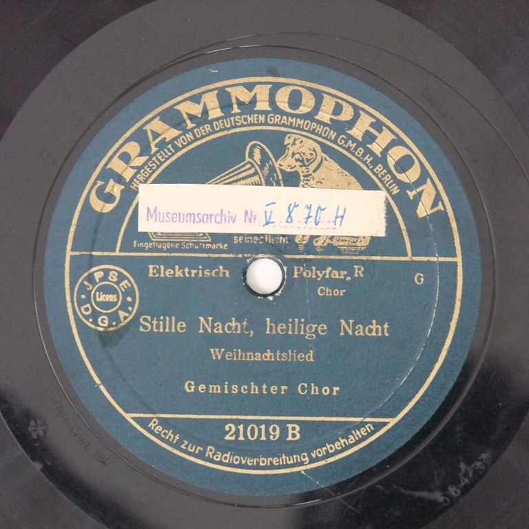 Schallplatte 78 rpm des Labels Grammophon (Kreismuseum Bitterfeld CC BY-NC-SA)