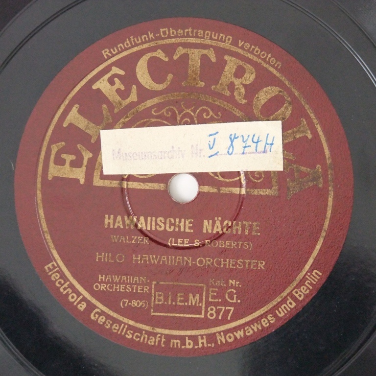 Schallplatte 78 rpm des Labels Electrola (Kreismuseum Bitterfeld CC BY-NC-SA)