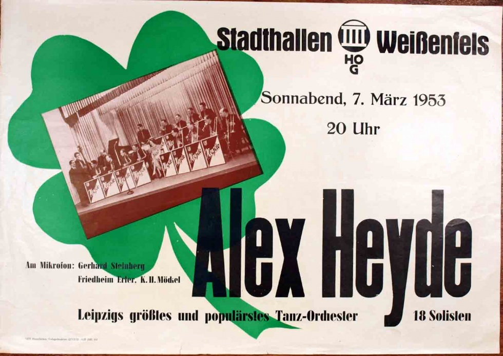 Plakat/ Kultur &quot;Alex Heyde&quot;, DDR, Weißenfels 1953 (Museum Weißenfels - Schloss Neu-Augustusburg CC BY-NC-SA)