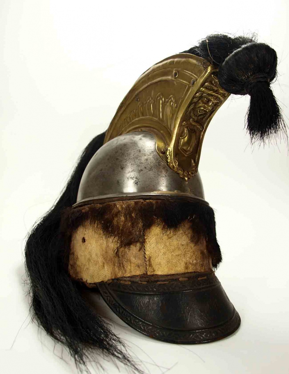 Helm für Mannschaften der Kürassiere, Frankreich, Modell 1806, Anfang 19. Jahrhundert (Museum Weißenfels - Schloss Neu-Augustusburg CC BY-NC-SA)