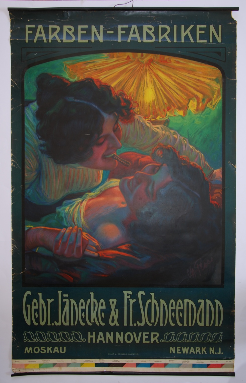 Werbeplakat für Farben-Fabriken, Gebr. Jänecke & Fr. Schnemann (Museum Schloss Moritzburg Zeitz CC BY-NC-SA)