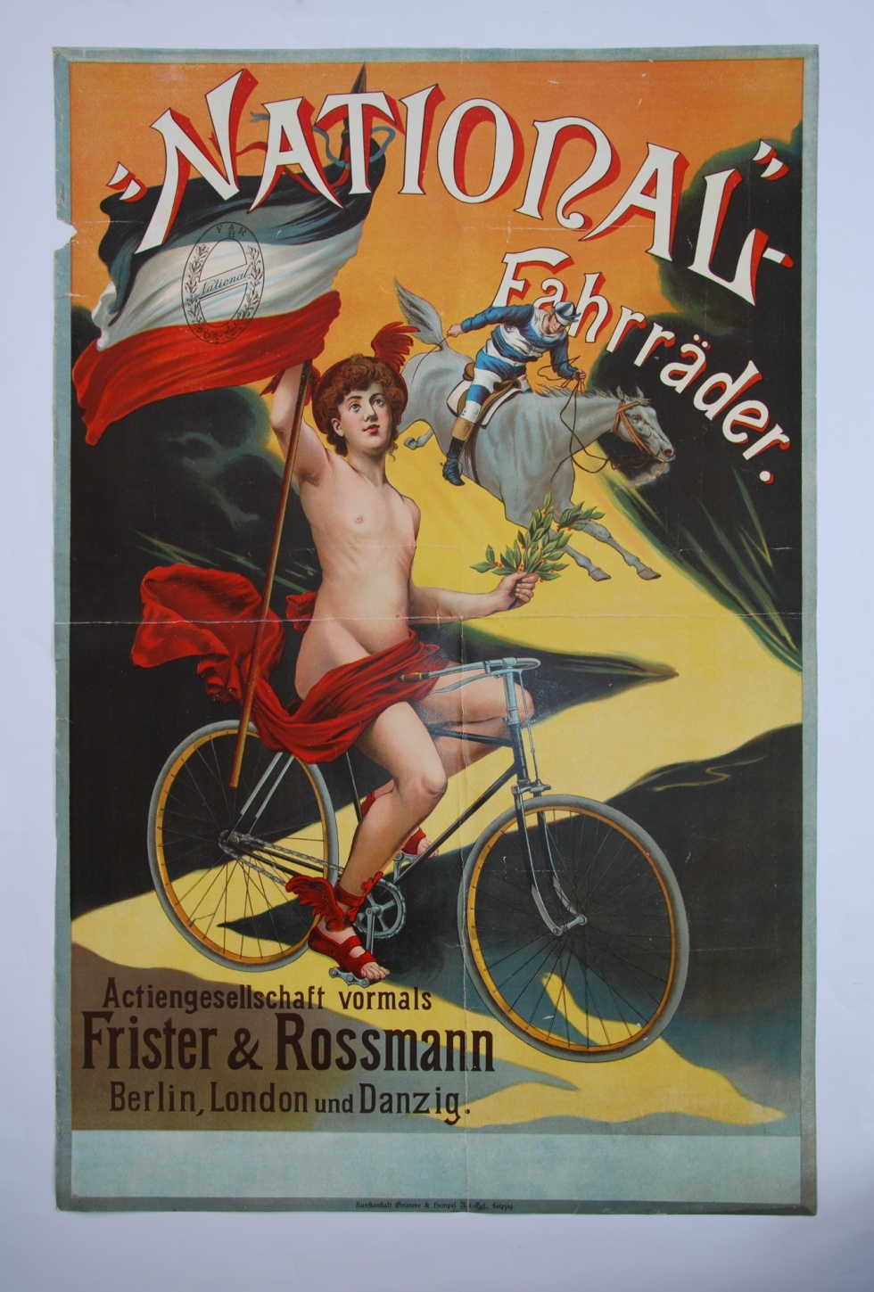 Werbeplakat für National-Fahrräder (Museum Schloss Moritzburg Zeitz CC BY-NC-SA)