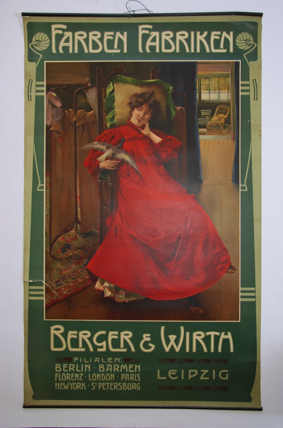 Werbeplakat für die Farben Fabriken Berger & Wirth (Museum Schloss Moritzburg Zeitz CC BY-NC-SA)
