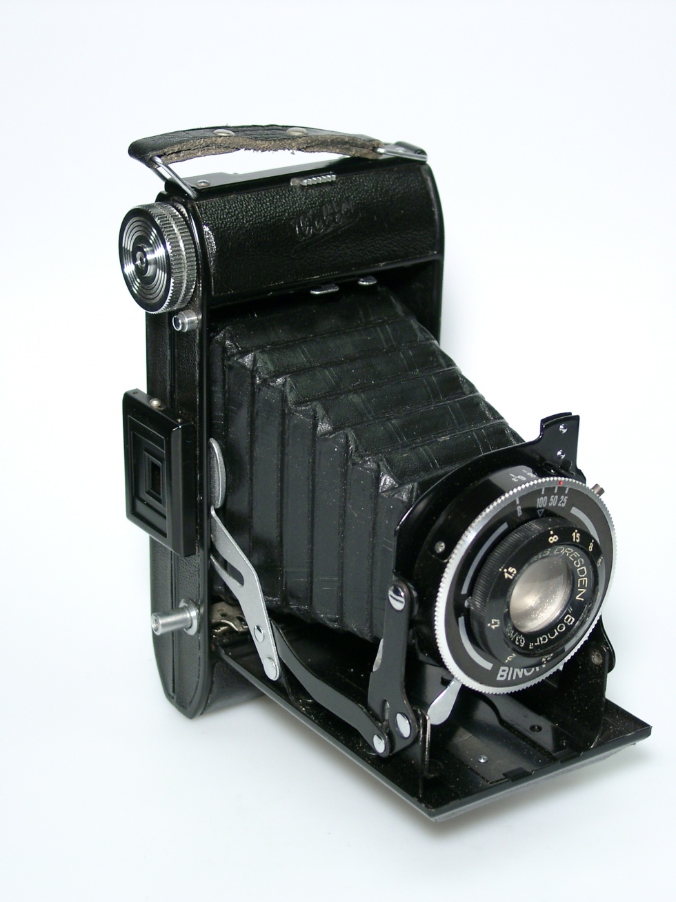 Rollfilmkamera &quot;Belfoca I (Prägung Welta)&quot; (Industrie- und Filmmuseum Wolfen CC BY-NC-SA)