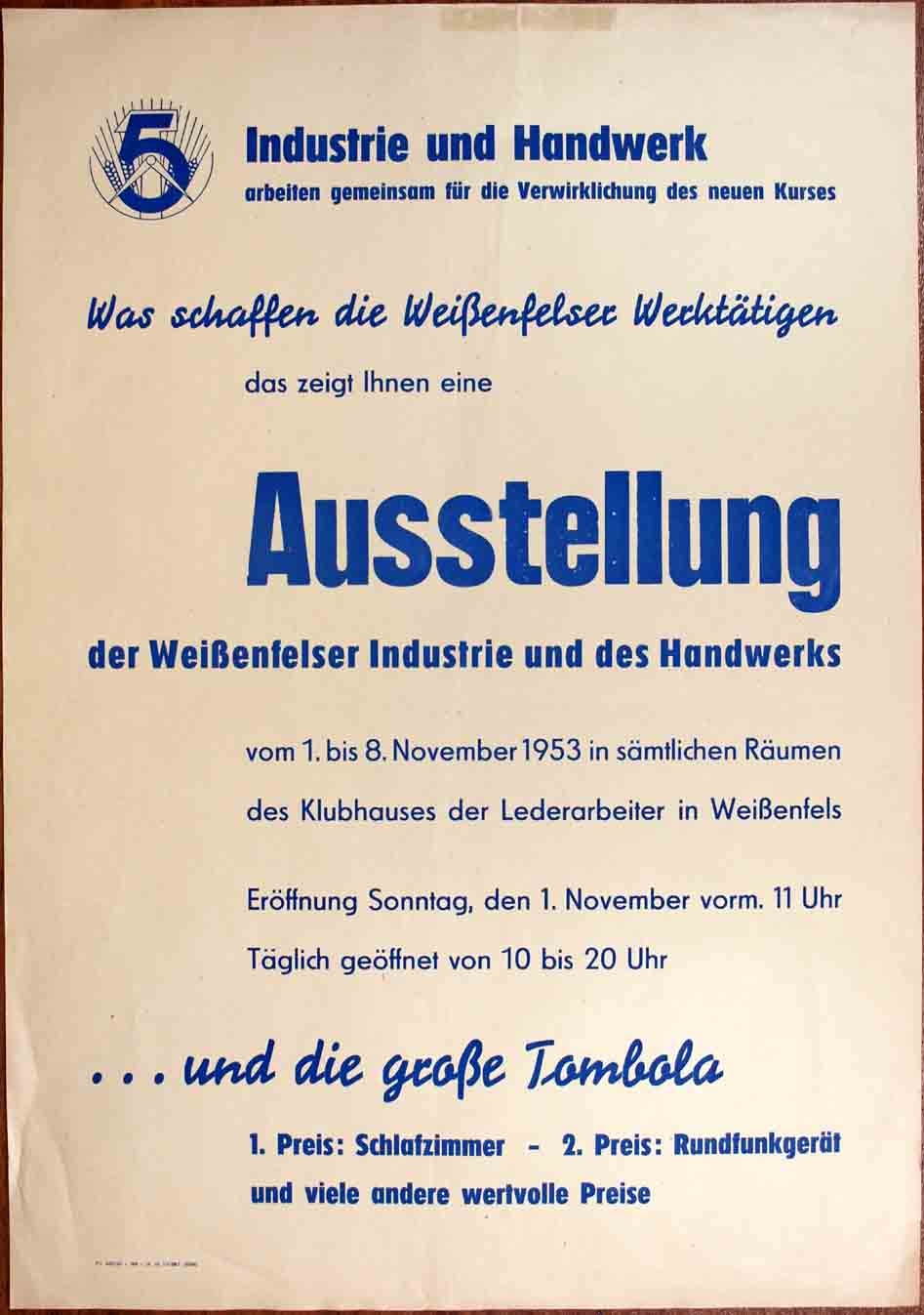 Plakat/Wirtschaft (Museum Weißenfels - Schloss Neu-Augustusburg CC BY-NC-SA)