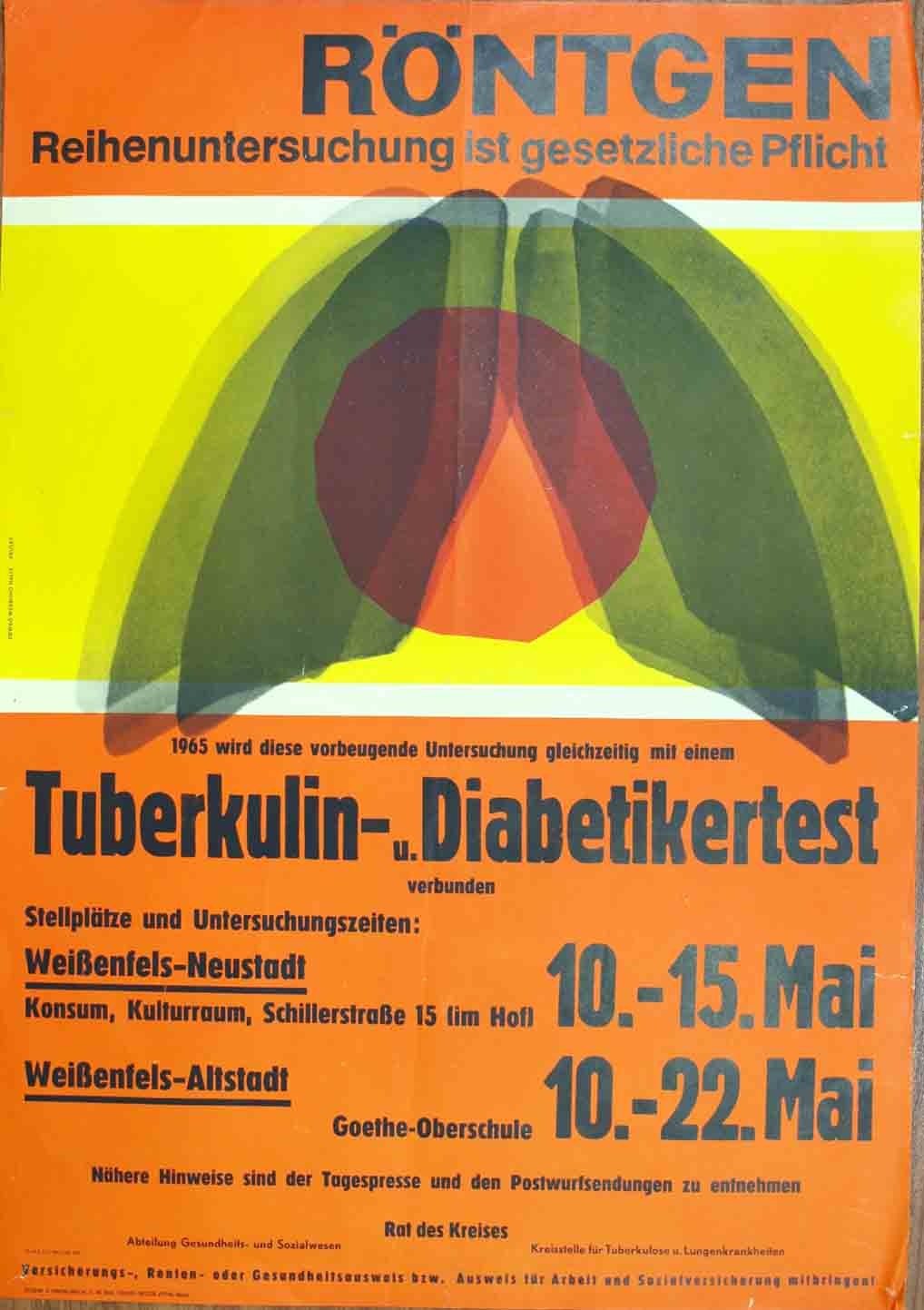 Plakat/Gesundheit &quot;Röntgen&quot; (Museum Weißenfels - Schloss Neu-Augustusburg CC BY-NC-SA)