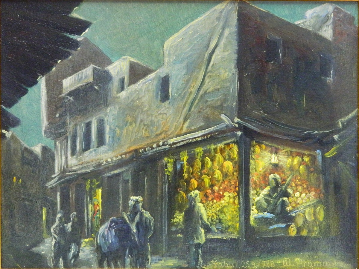 Fruchtladen am Abend Kabul 25.9.1928 (Harzmuseum Wernigerode CC BY-NC-SA)