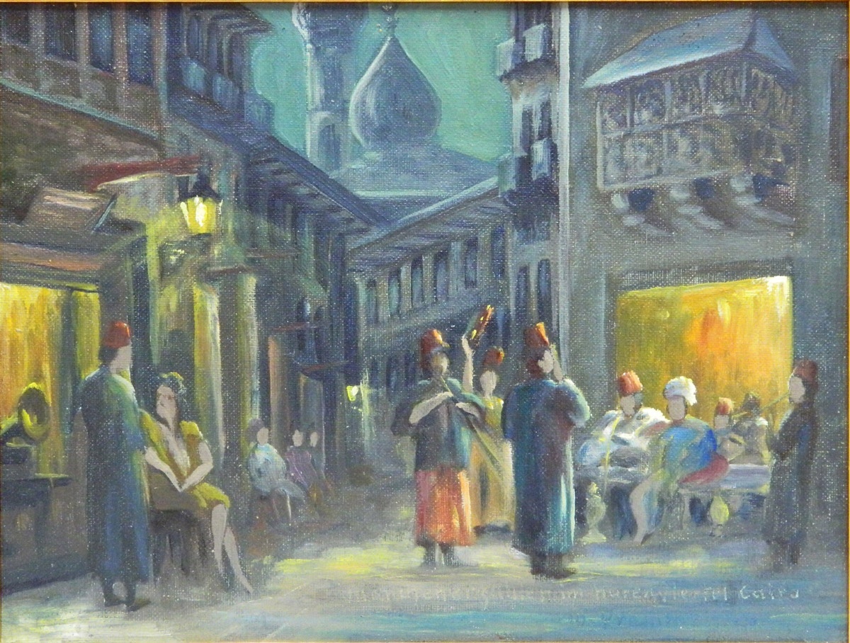 Märchenerzähler im Hurenviertel von Cairo 1928 (Harzmuseum Wernigerode CC BY-NC-SA)