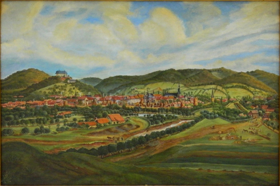 Gesamtansicht von Wernigeorde nach dem Stadtbrand von 1847 (Harzmuseum Wernigerode CC BY-NC-SA)