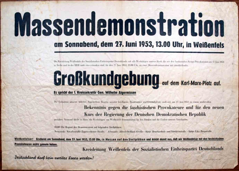 Plakat/Politik/Propaganda (Museum Weißenfels - Schloss Neu-Augustusburg CC BY-NC-SA)
