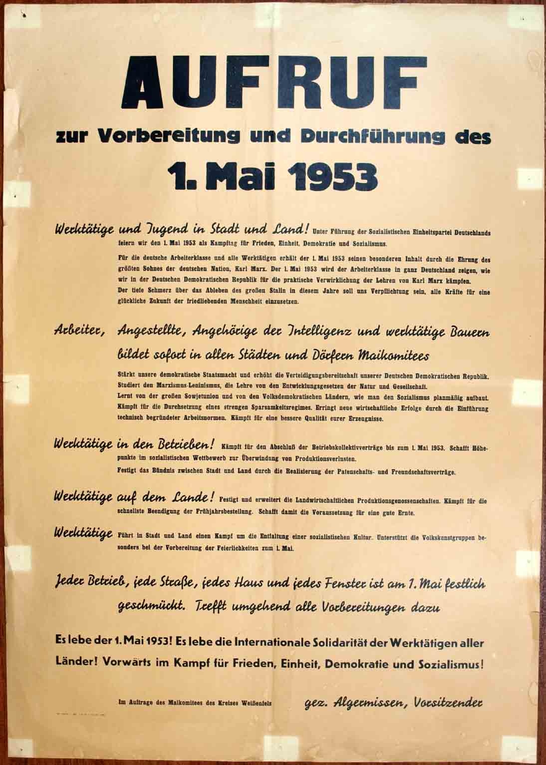 Plakat/Propaganda (Museum Weißenfels - Schloss Neu-Augustusburg CC BY-NC-SA)