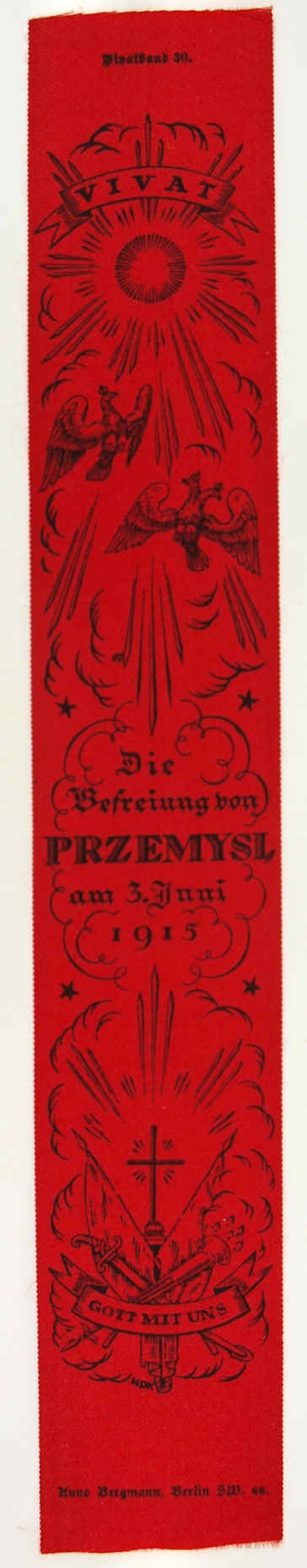 Vivatband anlässlich der Befreiung von Przemysl, 1. Weltkrieg 1915 (Museum Weißenfels - Schloss Neu-Augustusburg CC BY-NC-SA)