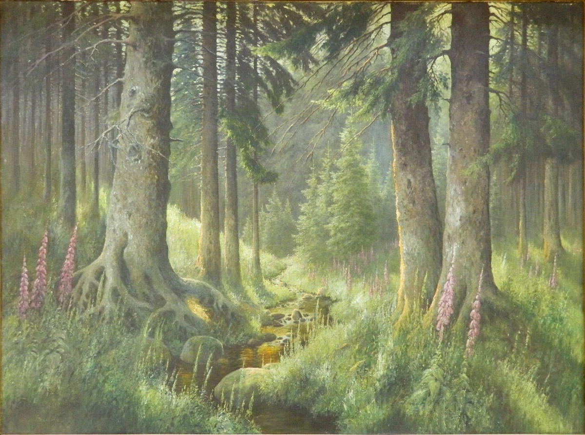 Waldlandschaft mit Bach (Harzmuseum Wernigerode CC BY-NC-SA)