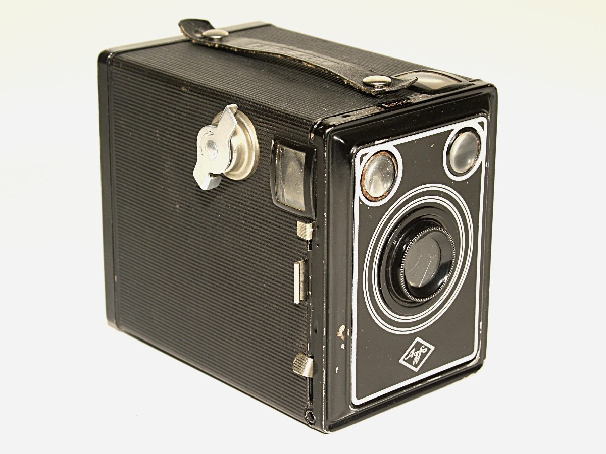 Rollfilmkamera &quot;Agfa-Box 45 (- )&quot; (Industrie- und Filmmuseum Wolfen CC BY-NC-SA)
