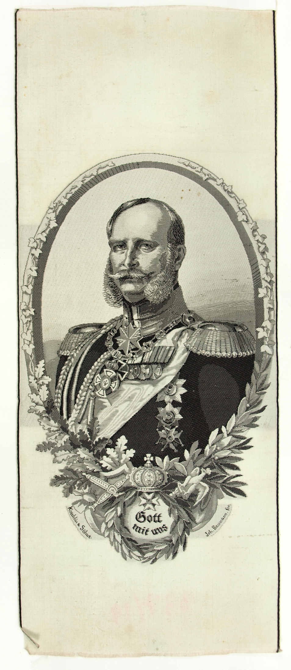 Vivatband zu Ehren Wilhelm I., Deutschland 1871 (Museum Weißenfels - Schloss Neu-Augustusburg CC BY-NC-SA)