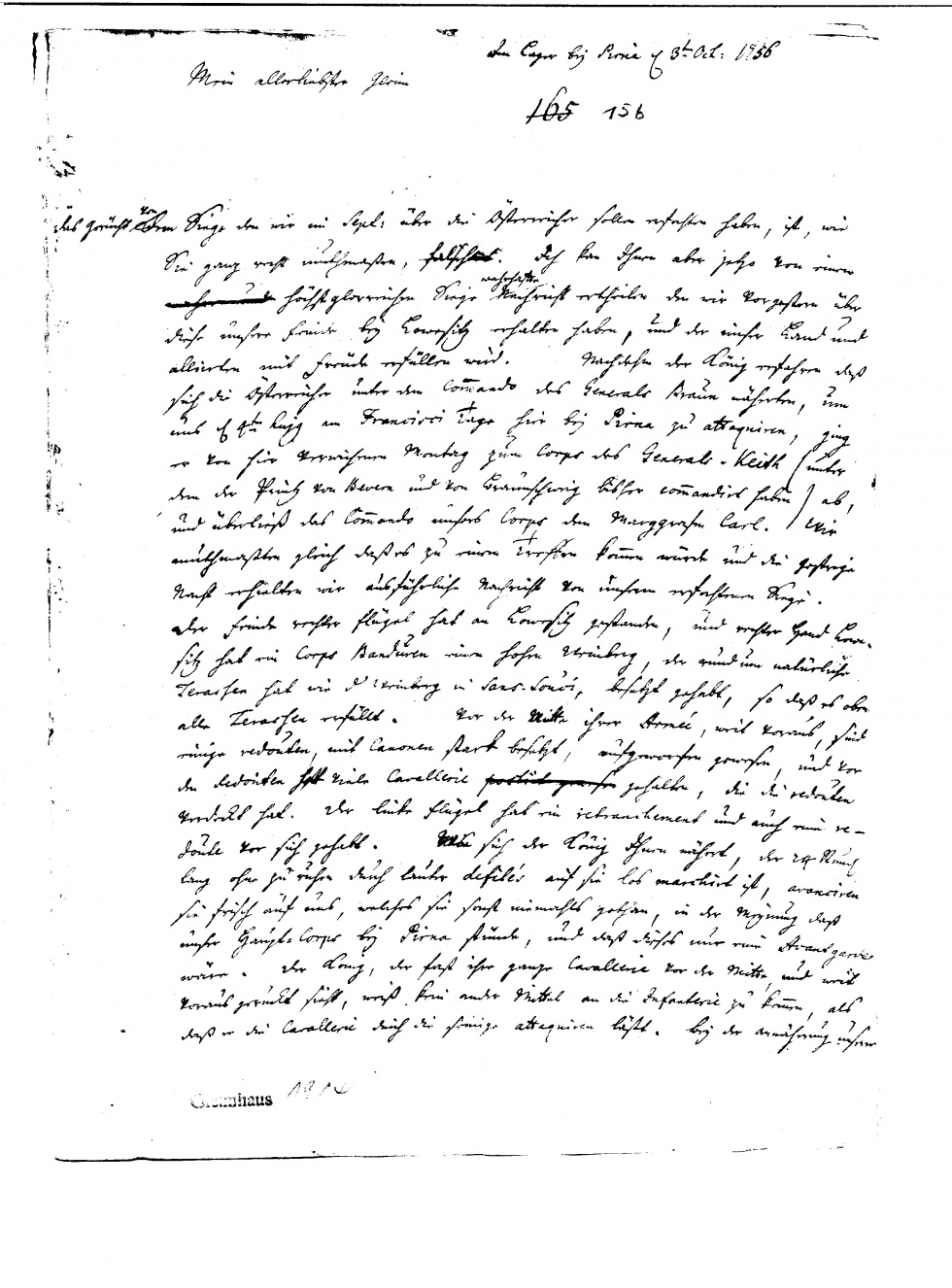 09 Brief Ewald Christians von Kleist an Gleim, 3.10.1756 (Gleimhaus Halberstadt CC BY-NC-SA)