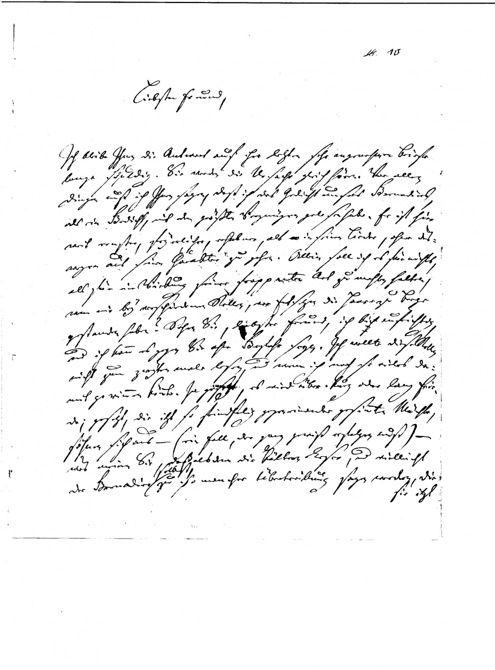 Gotthold Ephraim Lessing an Gleim, 16.12.1758 (Gleimhaus Halberstadt CC BY-NC-SA)