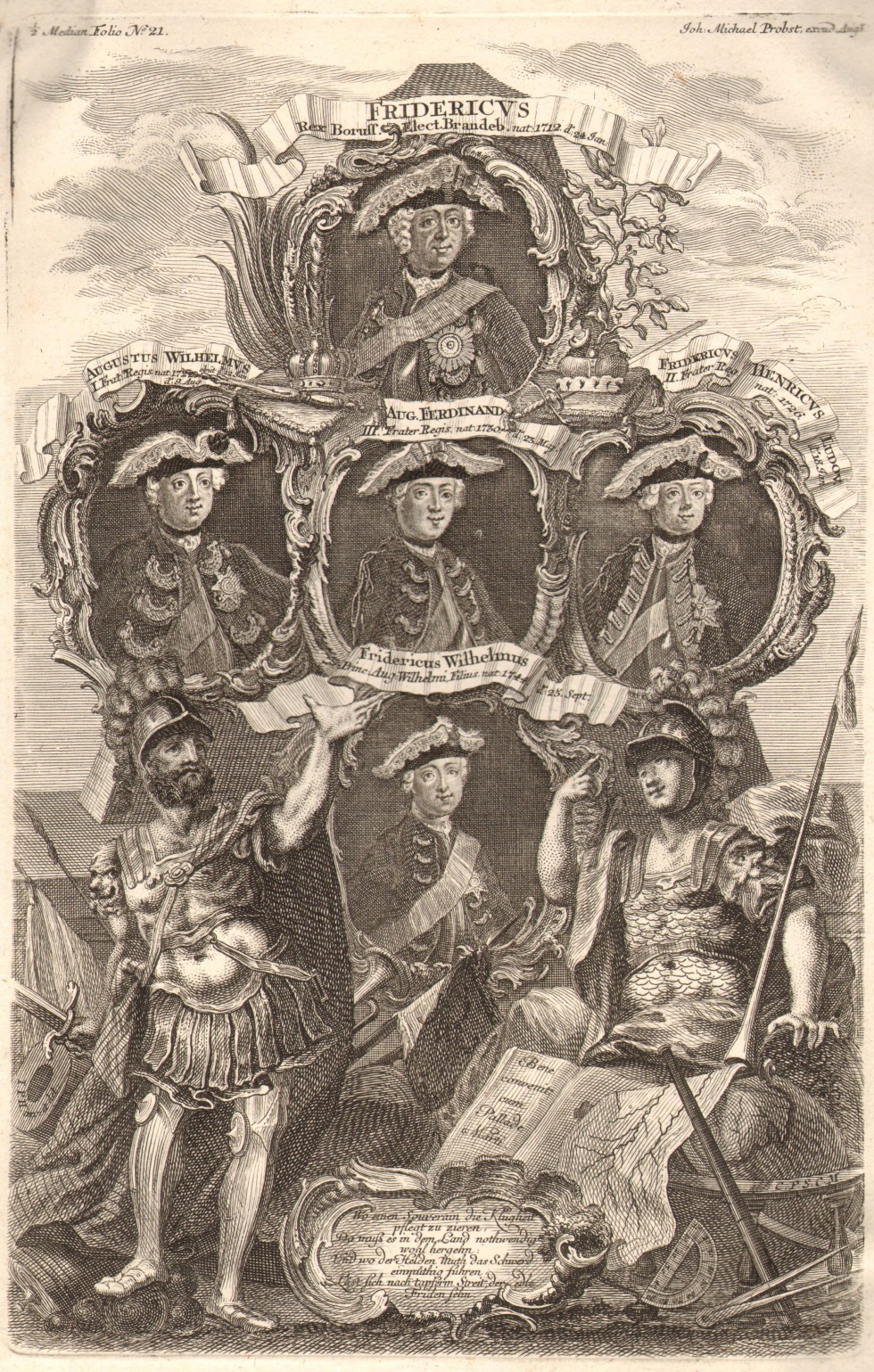 Friedrich II. und seine Brüder (Gleimhaus Halberstadt CC BY-NC-SA)