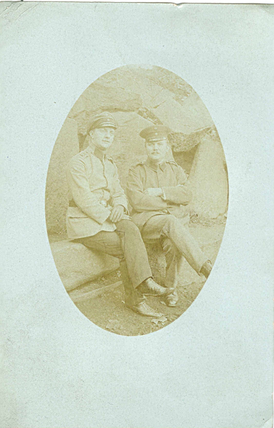 Postkarte mit Soldaten, 1916, Osterkarte, 1. Weltkrieg (Museum Weißenfels - Schloss Neu-Augustusburg CC BY-NC-SA)