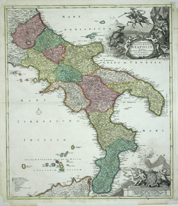 Karte des Königreichs Neapel (Winckelmann-Museum Stendal CC BY-NC-SA)