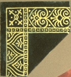Eckstück von Filigranborte, früher 4. Stil, schwarzgrundig (Winckelmann-Museum Stendal CC BY-NC-SA)