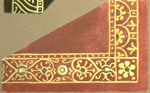 Eckstück von Filigranborte, früher 4. Stil, rotgrundig (Winckelmann-Museum Stendal CC BY-NC-SA)