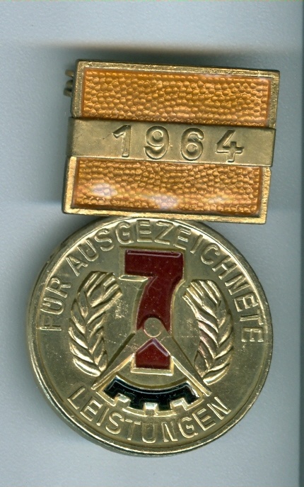 Medaille für ausgezeichnete Leistungen, 1964, DDR (Museum Weißenfels - Schloss Neu-Augustusburg CC BY-NC-SA)