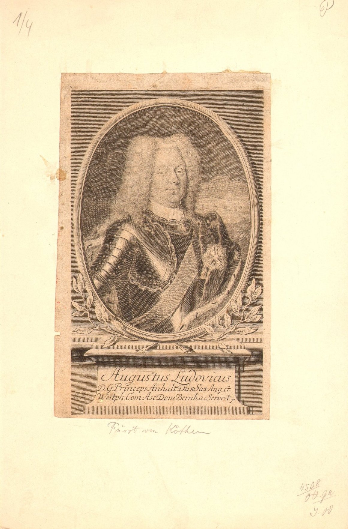 Augustus Ludovicus, Fürst von Cöthen (Museum Schloss Bernburg CC BY-NC-SA)