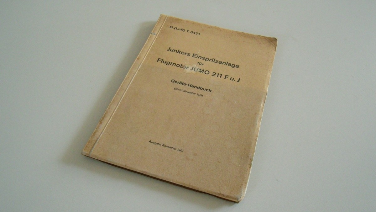 Geräte - Handbuch Junkers Einspritzanlage 1. Exemplar (Heimatmuseum Alten CC BY-NC-SA)