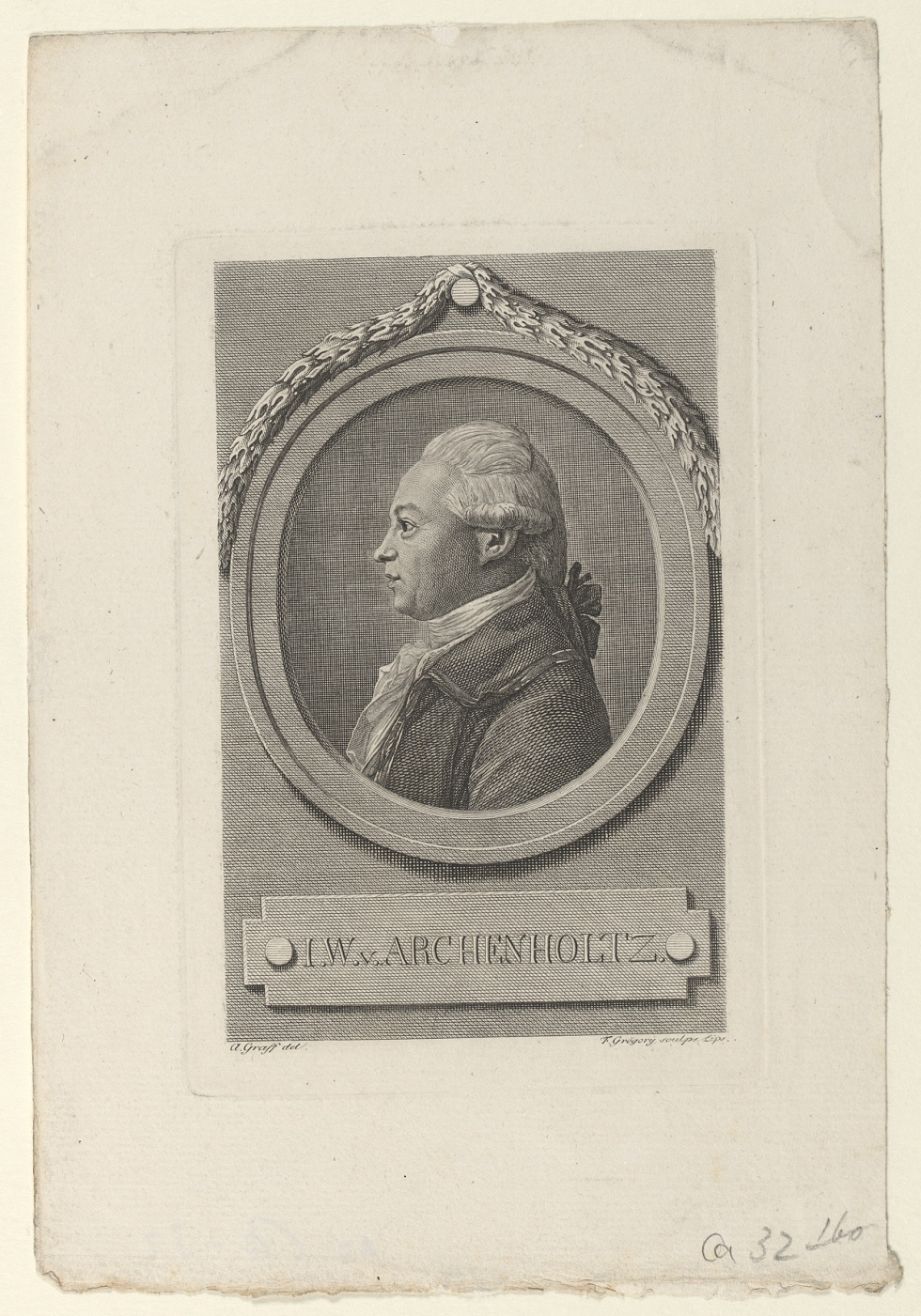 Porträt des I. W. v. von Archenholtz (Gleimhaus Halberstadt CC BY-NC-SA)