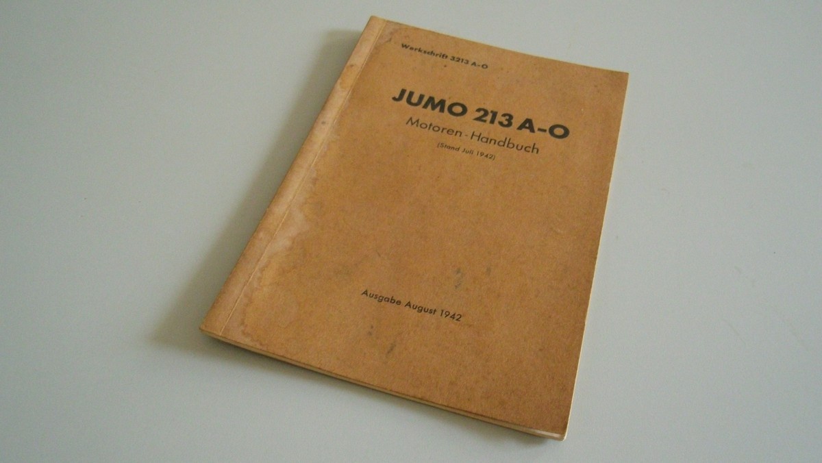 Motorenhandbuch Jumo 213 A-O 2.Exemplar (Heimatmuseum Alten CC BY-NC-SA)