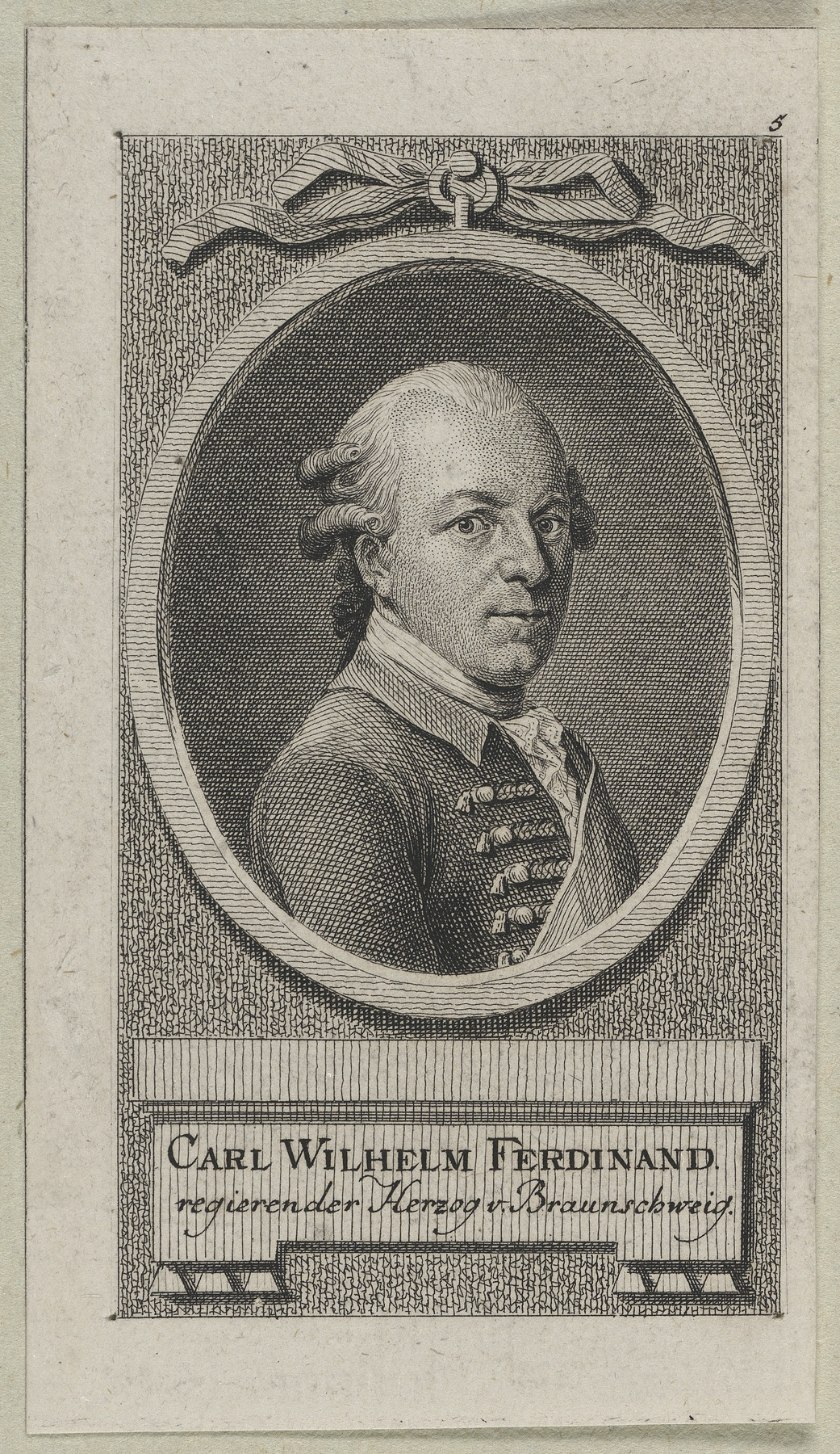 Bildnis des Karl Wilhelm Ferdinand, Herzog von Braunschweig-Lüneburg- (Gleimhaus Halberstadt CC BY-NC-SA)