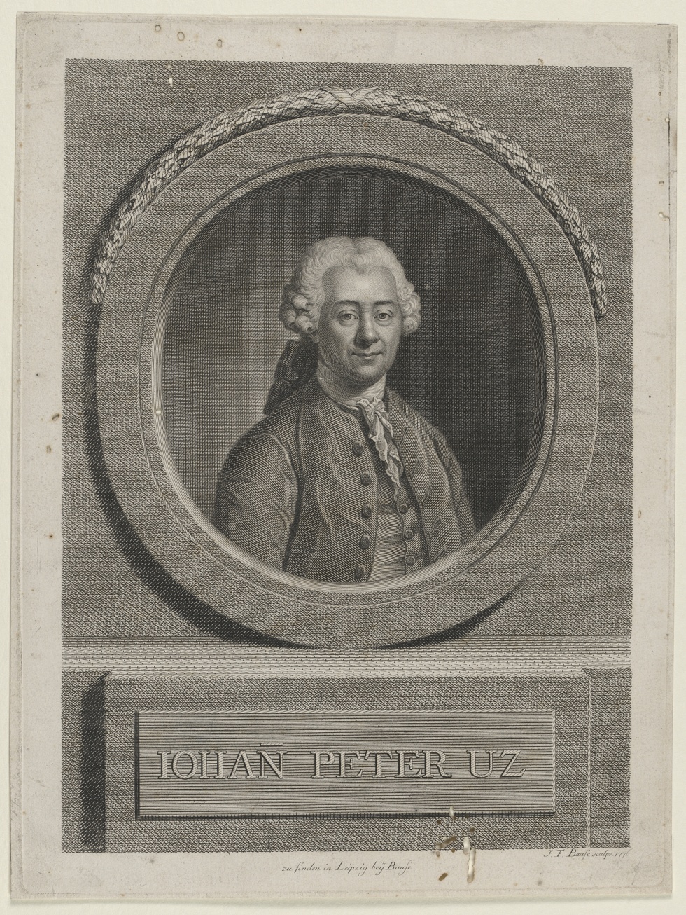 Bildnis des Johann Peter Uz (Gleimhaus Halberstadt CC BY-NC-SA)