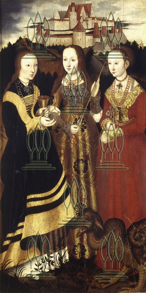 Die Heilige Barbara, Ursula und Margaretha (Kulturstiftung Dessau-Wörlitz CC BY-NC-SA)