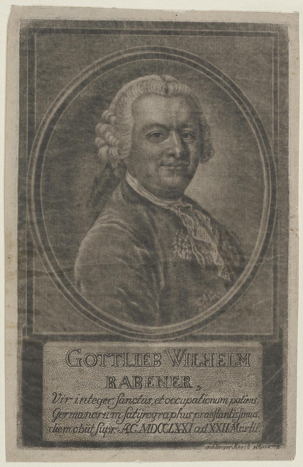 Bildnis des Gottlieb Wilhelm Rabener (Gleimhaus Halberstadt CC BY-NC-SA)