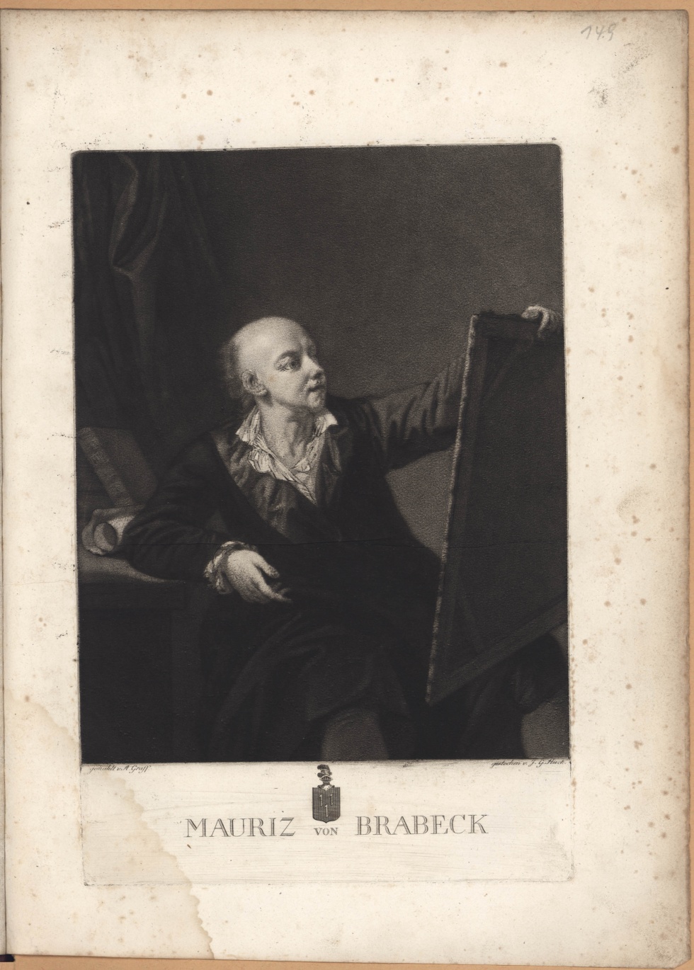 Porträt Moritz von Brabecks im Tafelband &quot;Die Kupfer zu Söder&quot; (Gleimhaus Halberstadt CC BY-NC-SA)