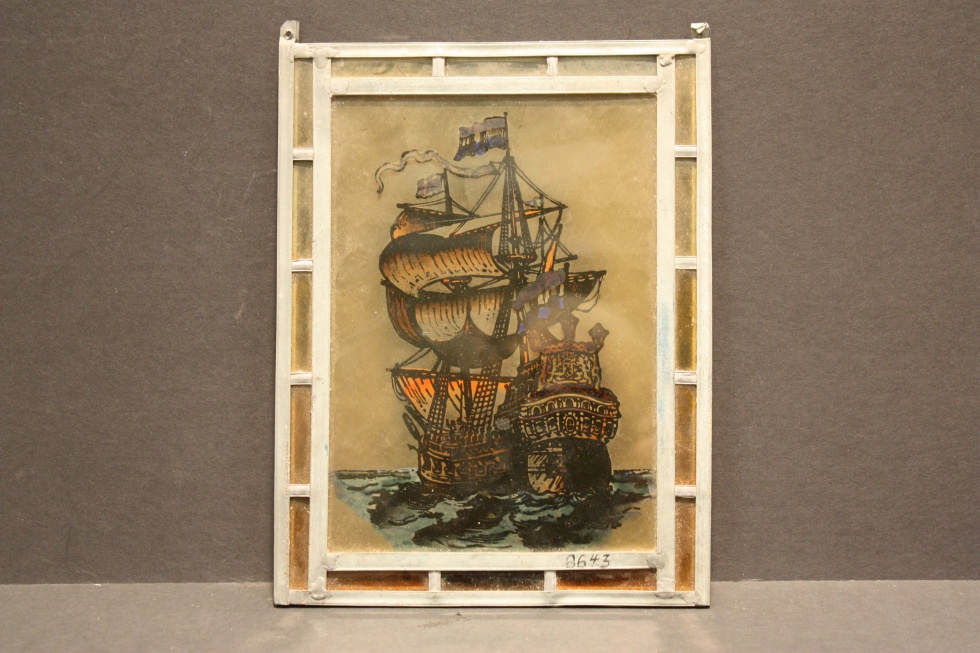Fensterbild Segelschiff (Museum Wolmirstedt RR-F)
