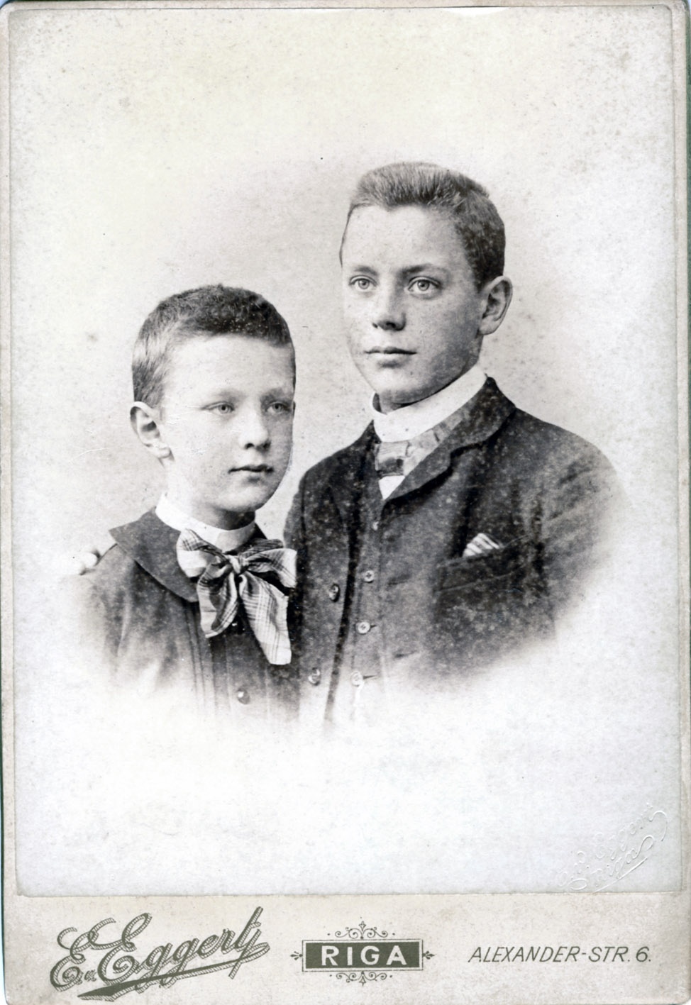 Porträt Walther und Albert Ruhncke, 1892 (Museum Wolmirstedt RR-F)