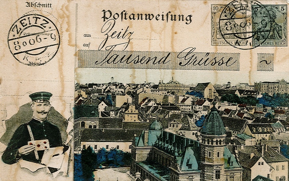 Postanweisung aus Zeitz auf Tausend Grüsse (Museum Schloss Moritzburg Zeitz CC BY-NC-SA)