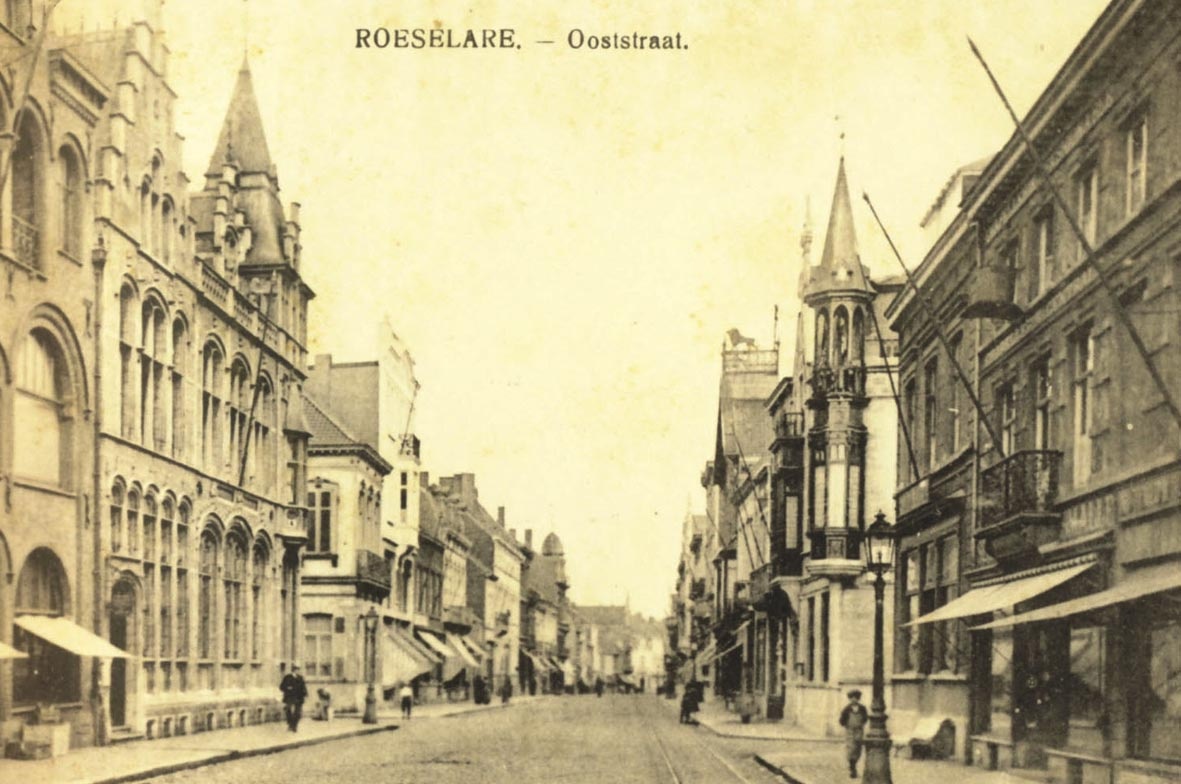 Postkartenbuch Roeselare - Postkarte Ooststraat (Museum Wolmirstedt RR-F)