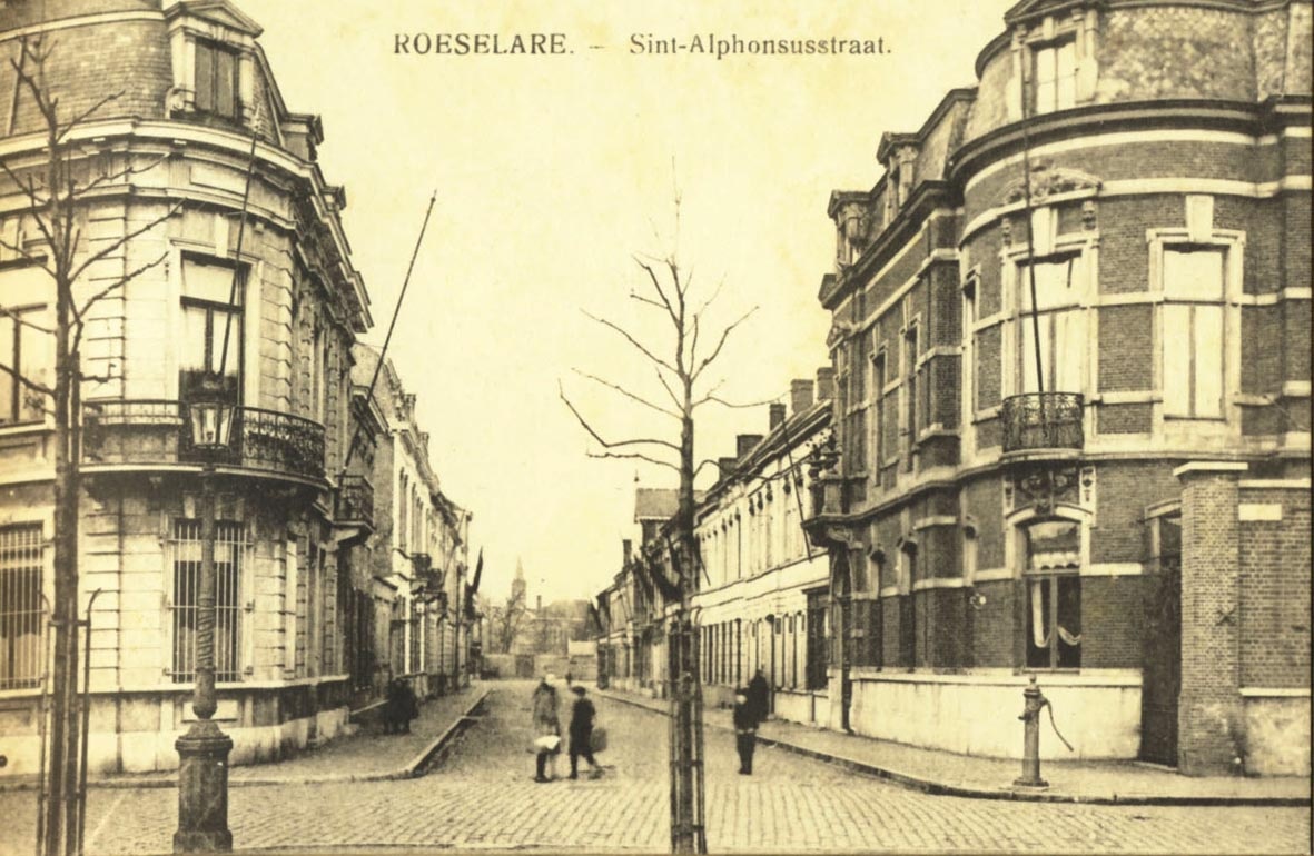 Postkartenbuch Roeselare - Postkarte Sint-Alphonsusstraat (Museum Wolmirstedt RR-F)