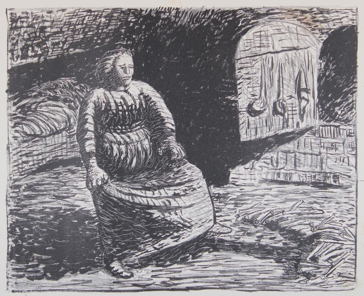 Der tote Tag, Blatt 17: Die Frau am Herd (Winckelmann-Museum Stendal CC BY-NC-SA)