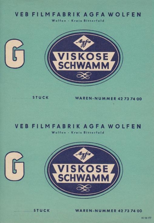 Viskoseschwamm (Industrie- und Filmmuseum Wolfen CC BY-NC-SA)